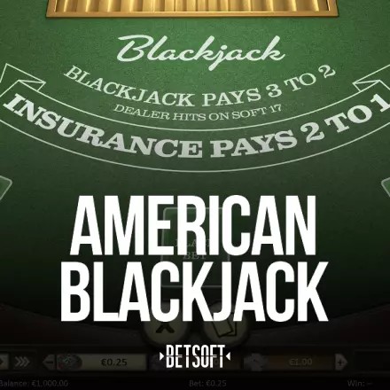 American Blackjack casino game by Betsoft Gaming – featured logo at SpinsofGlory Casino
